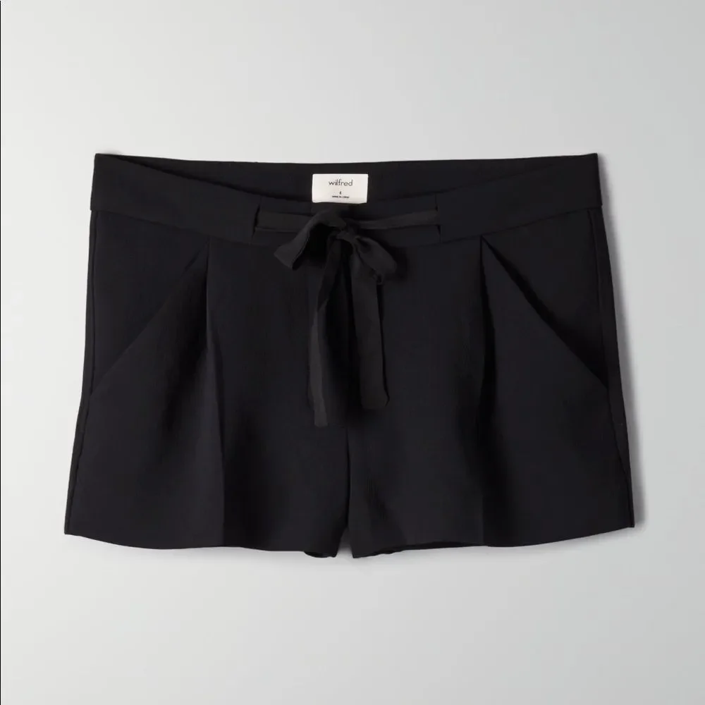 Artizia Wilfred exergue ribbon silk trimmed tie up ribbon shorts size 2 - Picture 3 of 8